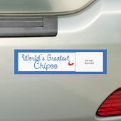 Aangepaste foto! Wereldwijd de grootste Chipoo Bumpersticker (Op auto)
