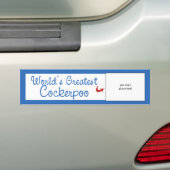 Aangepaste foto! Wereldwijd de grootste Cockerpoo Bumpersticker (Op auto)