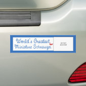Aangepaste foto! Wereldwijd de grootste miniatuur Bumpersticker (Op auto)