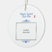 Aangepaste foto! Wereldwijd de grootste Shih-Poo Keramisch Ornament (Links)