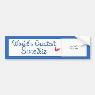 Aangepaste foto! Wereldwijd het grootste sprollie Bumpersticker
