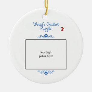 Aangepaste foto! Wereldwijde hoek Keramisch Ornament