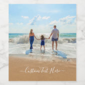 Aangepaste foto-wijnlabel met uw foto's en tekst wijn etiket (Enkel label)