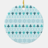 Aangepaste foto winterpatroon keramisch ornament (Achterkant)