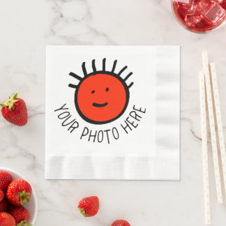 Aangepaste foto witte LUNCH PAPieren servetten sja
