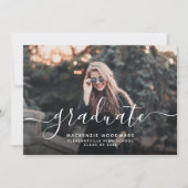 Aangepaste foto Witte scriptgradatie Kaart (Voorkant)