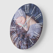 Aangepaste foto zilver Romeins nummer grote klok (Hoek)