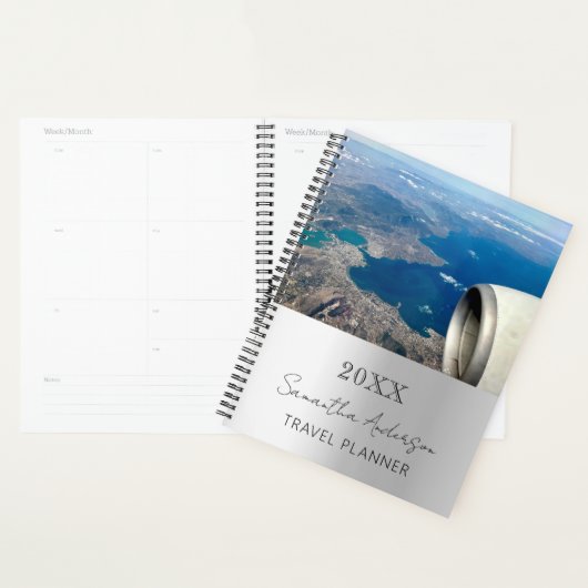 Aangepaste foto zilveren reizen planner (Display)