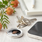 Aangepaste foto Zo geliefde persoon Memorial Gift Sleutelhanger (Zijkant)