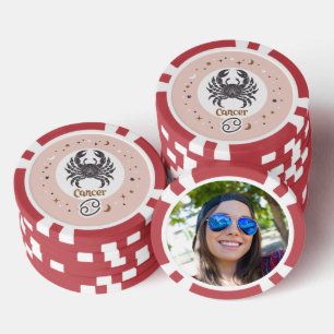 Aangepaste Foto Zodiac Teken Kanker Poker Chips