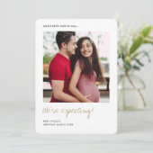 Aangepaste foto Zwangerschapskaart Aankondiging (Staand voorkant)