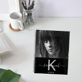 Aangepaste foto zwart wit monogram 2027 planner
