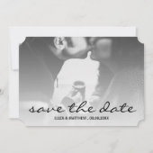 Aangepaste foto zwart-wit opslaan Datum Save The Date (Voorkant)
