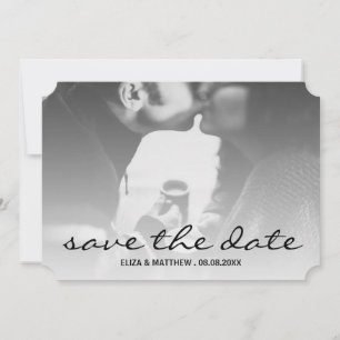 Aangepaste foto zwart-wit opslaan Datum Save The Date