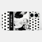 Aangepaste foto zwart-wit poka Case-Mate iPhone case (Achterkant (horizontaal))
