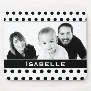 Aangepaste foto zwart-wit poka muismat
