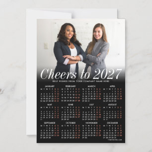 Aangepaste foto zwarte kalender 2027 magnetische k uitnodiging