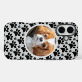 Aangepaste Foto Zwarte Poot Prints Case-Mate iPhone Case (Achterkant (horizontaal))