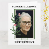 Aangepaste fotoabonnement gefeliciteerd kaart (Gele Bloem)