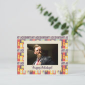 Aangepaste fotoaccountant Prettige feestdagen (Staand voorkant)
