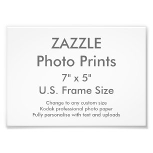 Aangepaste fotoafdrukken van 7 x 5 inch (VS-Lijst) Foto Afdruk