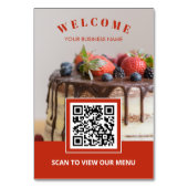 Aangepaste Fotobakkerij Contactloze QR-code Menu K Kaart (Achterkant)