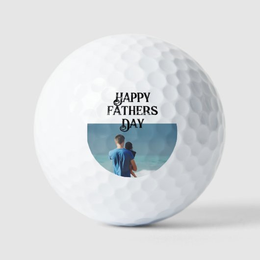 Aangepaste fotobal Happy Fathers Day Golfballen (Voorkant)