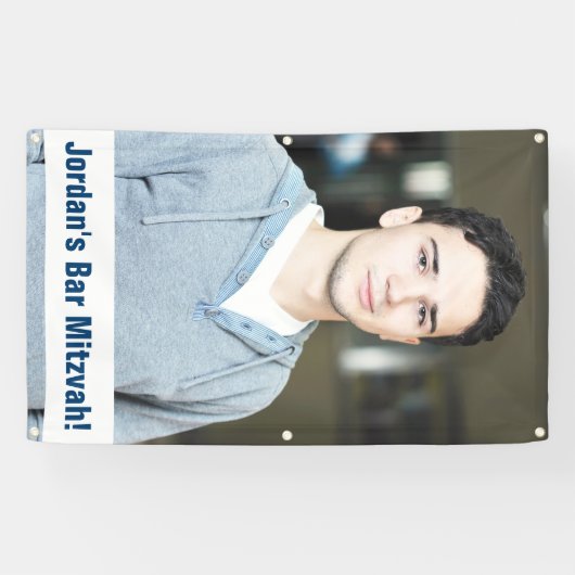 Aangepaste fotobalk Mitzvah Banner (Horizontaal)