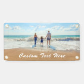 Aangepaste fotobanner met tekst gepersonaliseerd spandoek (Horizontaal)