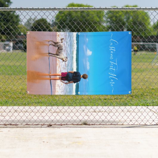 Aangepaste fotobanner met tekst spandoek (Insitu)