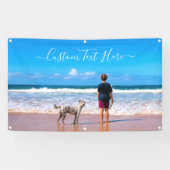 Aangepaste fotobanner met uw foto en tekst spandoek (Horizontaal)