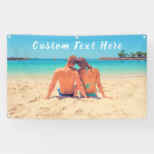 Aangepaste fotobanner met uw foto's en tekst spandoek (Horizontaal)