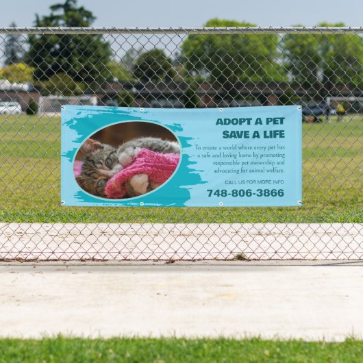 Aangepaste fotobanner voor huisdieren adoptie spandoek (Insitu)