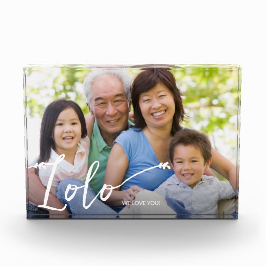 Aangepaste fotoberichtnaam LOLO-script Fotoblokken (Voorkant)