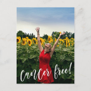 Aangepaste Fotoborstel Script Kankervrij Viering Briefkaart