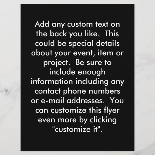 Aangepaste fotobrochure flyer (Achterkant)