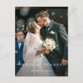 Aangepaste fotobruiloft Bedankt Briefkaart (Voorkant)