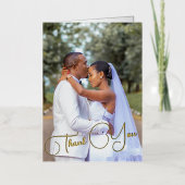 Aangepaste fotobruiloft Bedankt Folie Wenskaart (Voorkant)