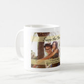 Aangepaste fotobruiloft Sla de datum op Koffiemok (Voorkant links)