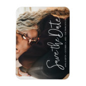 Aangepaste fotobruiloft Sla de datum op Magneet (Verticaal)