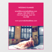 Aangepaste fotobruiloftonderneming roze raamsticker (Vel)