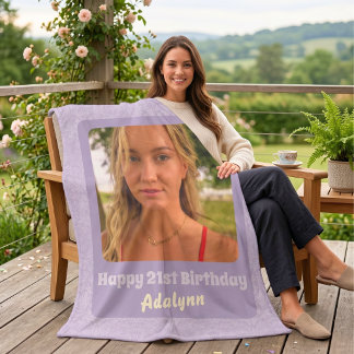 Aangepaste Fotocadeaus voor 21 Jaar Oude Vrouw Vio Sherpa Deken
