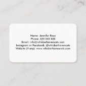 Aangepaste fotocattery Visitekaartje (Achterkant)