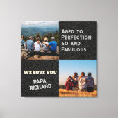 Aangepaste Fotocollage 60th Verjaardagscadeaus voo Canvas Afdruk (Voorkant)