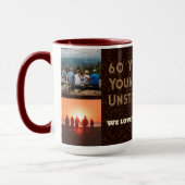 Aangepaste Fotocollage 60th Verjaardagscadeaus voo Mok (Links)