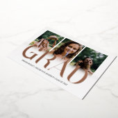 Aangepaste Fotocollage Afstuderen 2025 Folie Kaart (Gedraaid)