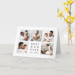 Aangepaste fotocollage Beste papa ooit Kaart