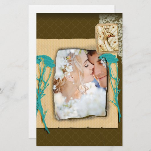 Aangepaste  fotocollage briefpapier (Voorkant / Achterkant)