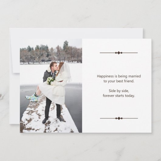 Aangepaste Fotocollage Bruiloft Dank u Kaart (Achterkant)