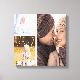 Aangepaste Fotocollage Canvas - Wit Lijst